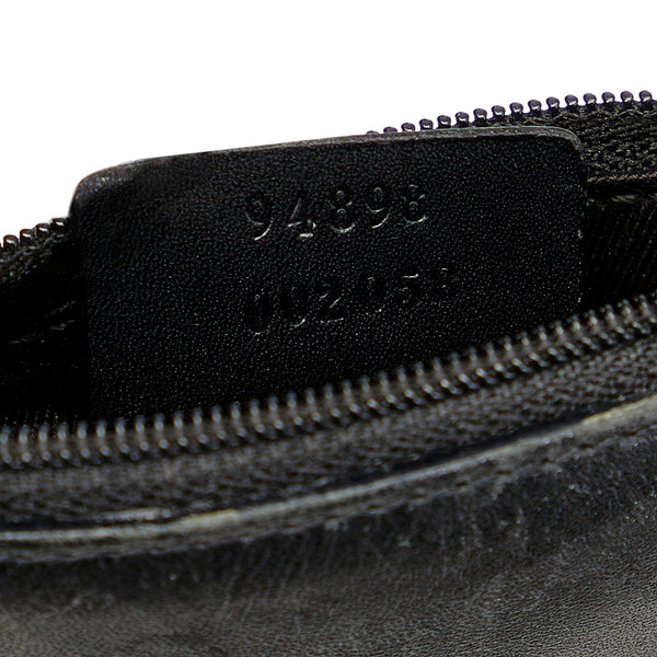 グッチ GGキャンバス 94898 ブラック キャンバス レザー トートバッグ レディース GUCCI 【中古】