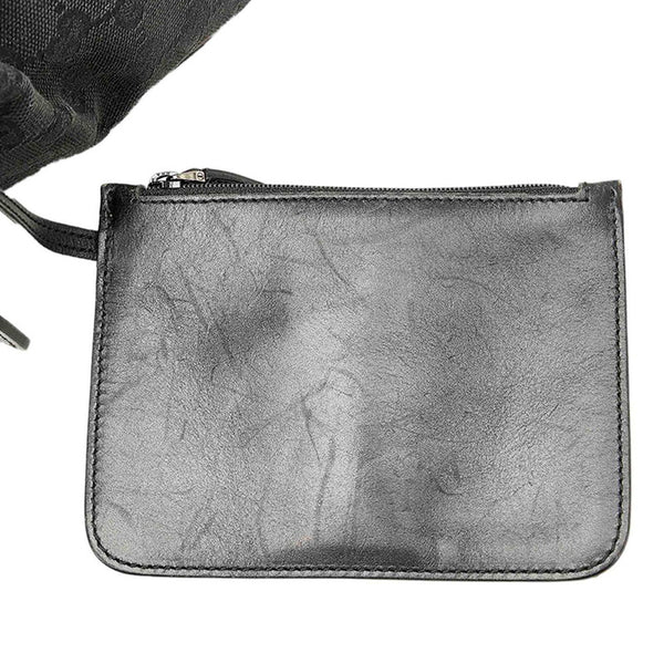 グッチ GGキャンバス 94898 ブラック キャンバス レザー トートバッグ レディース GUCCI 【中古】