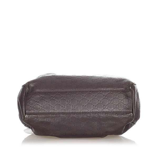 グッチ シマ スーキー 211944 ブラウン レザー ショルダーバッグ レディース GUCCI 【中古】