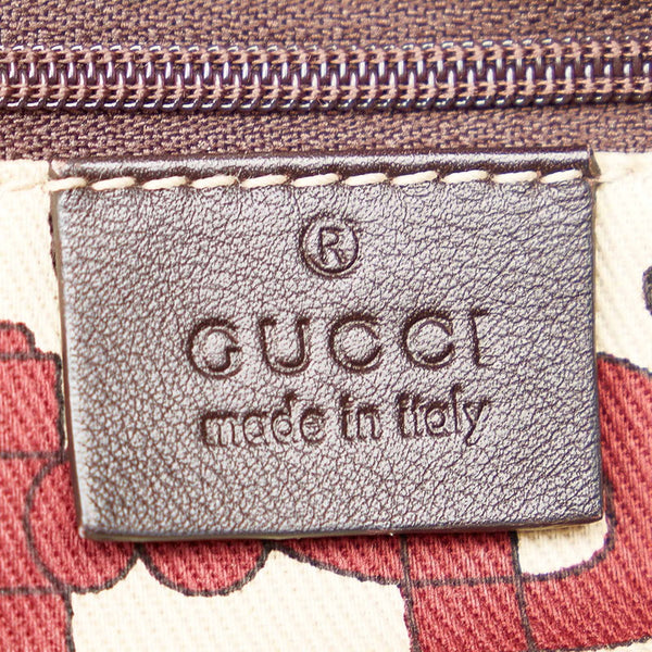 グッチ シマ スーキー 211944 ブラウン レザー ショルダーバッグ レディース GUCCI 【中古】