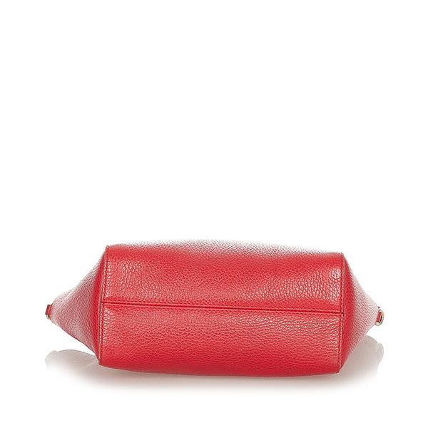 グッチ スウィング　 368827 レッド レザー ハンドバッグ ショルダーバッグ 2WAY レディース GUCCI 【中古】