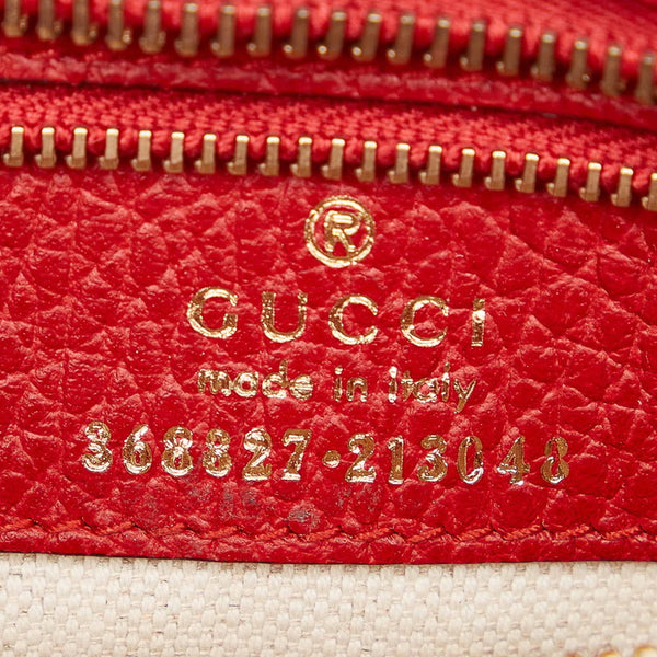 グッチ スウィング　 368827 レッド レザー ハンドバッグ ショルダーバッグ 2WAY レディース GUCCI 【中古】