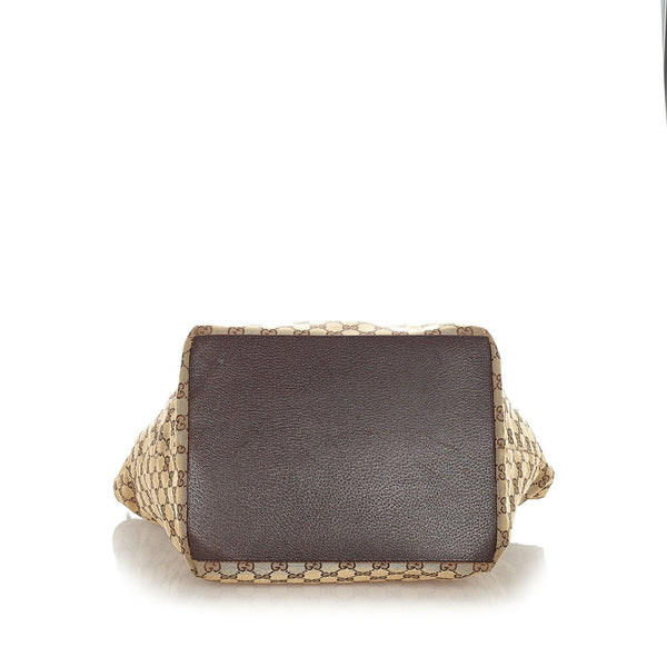 グッチ GGキャンバス シェリーライン 131231 ベージュ キャンバス トートバッグ レディース GUCCI 【中古】