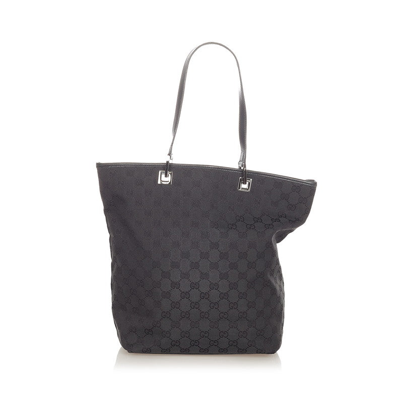 グッチ GGキャンバス 31243 ブラック キャンバス レザー ショルダーバッグ トートバッグ レディース GUCCI 【中古】