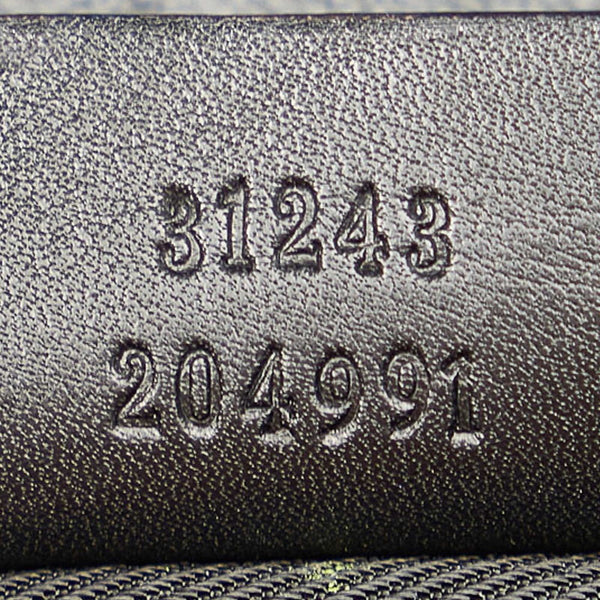 グッチ GGキャンバス 31243 ブラック キャンバス レザー ショルダーバッグ トートバッグ レディース GUCCI 【中古】