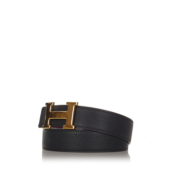 エルメス コンスタンス リバーシブル ボルドー ゴールド ブラック ボックスカーフ トゴ ベルト メンズ HERMES □F刻印 【中古】