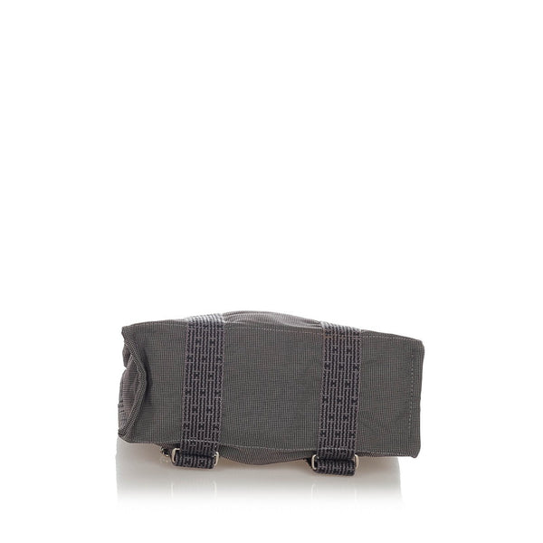 エルメス エールラインアドMM グレー キャンバス リュック バックパック レディース HERMES 【中古】