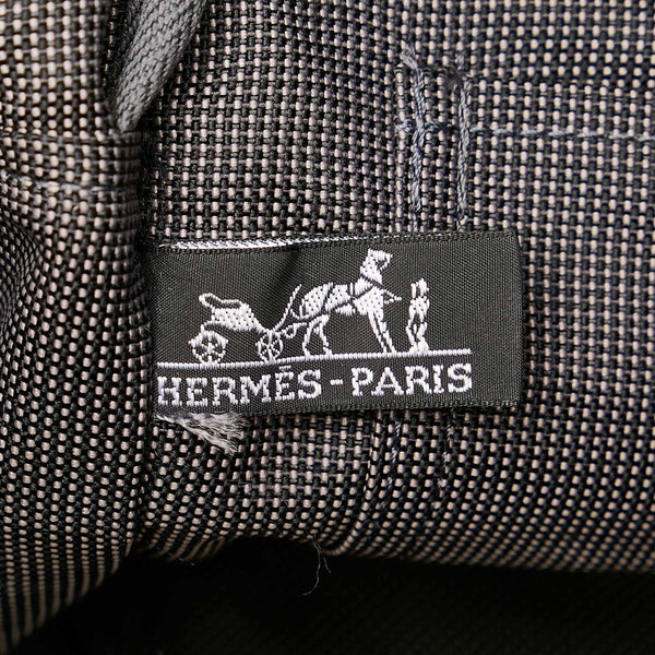 エルメス エールラインアドMM グレー キャンバス リュック バックパック レディース HERMES 【中古】