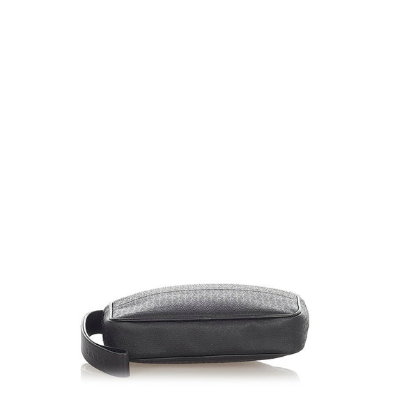 ロエベ リピートアナグラム ブラック レザー セカンドバッグ メンズ LOEWE 【中古】