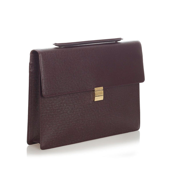 ルイ ヴィトン タイガ アンガラ M30776 ブラウン ゴールド 赤茶 レザー ビジネスバッグ メンズ LOUIS VUITTON 【中古】