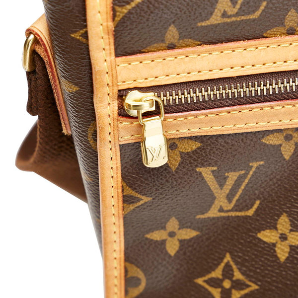 ルイ ヴィトン モノグラム メッセンジャーボスフォールPM M40106 ブラウン レザー PVC 斜め掛け ショルダーバッグ レディース LOUIS VUITTON 【中古】