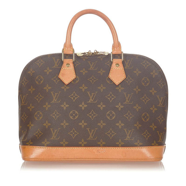 ルイ ヴィトン モノグラム アルマ Ｍ51130 ブラウン レザー PVC ハンドバッグ レディース LOUIS VUITTON 【中古】