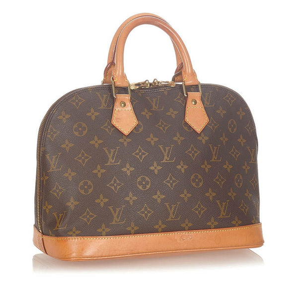 ルイ ヴィトン モノグラム アルマ Ｍ51130 ブラウン レザー PVC ハンドバッグ レディース LOUIS VUITTON 【中古】