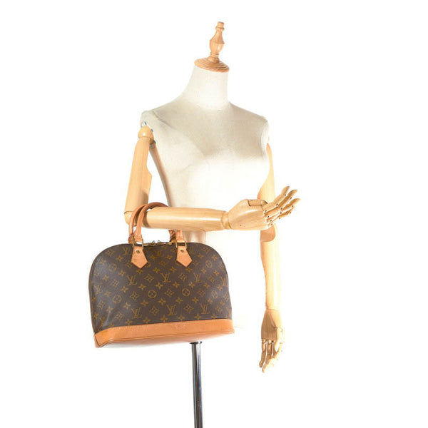 ルイ ヴィトン モノグラム アルマ Ｍ51130 ブラウン レザー PVC ハンドバッグ レディース LOUIS VUITTON 【中古】