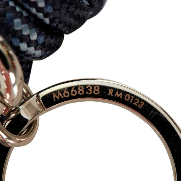 ルイ ヴィトン ポルトクレノット  M66838 ネイビー シルバー メタル ナイロン キーホルダー メンズ LOUIS VUITTON 【中古】