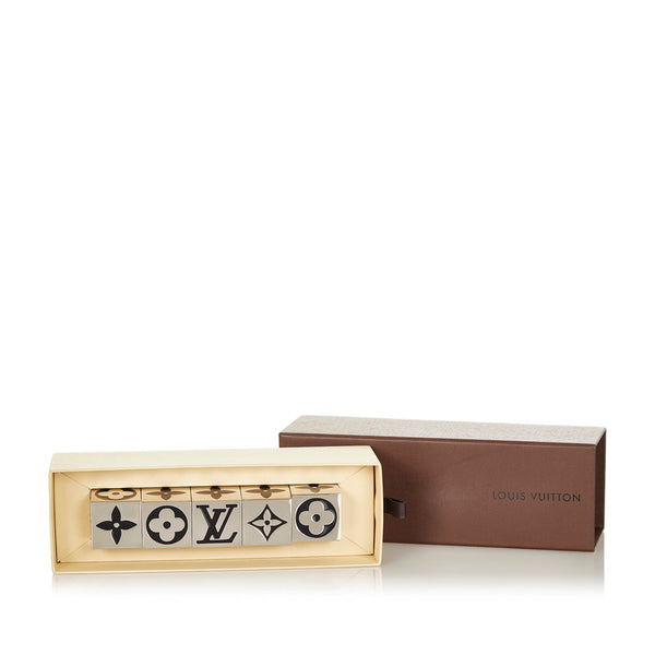 ルイ ヴィトン ダイスゲーム サイコロ キューブ M99454 シルバー ブラック メタル レディース LOUIS VUITTON 【中古】