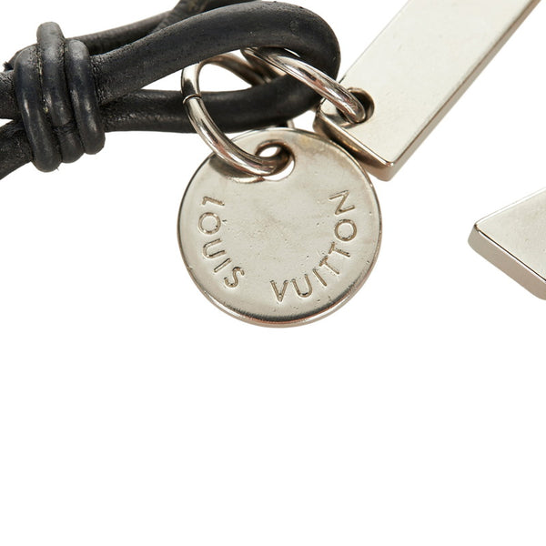 ルイ ヴィトン アパレルポルトクレ 328 キーリング シルバー 真鍮 レザー ユニセックス LOUIS VUITTON 【中古】