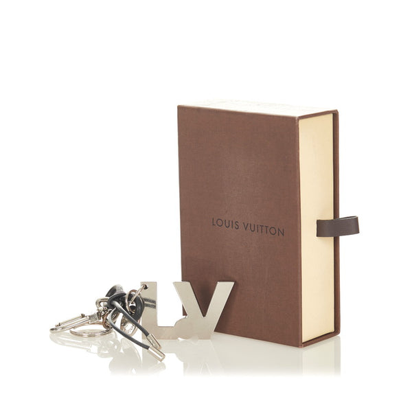 ルイ ヴィトン アパレルポルトクレ 328 キーリング シルバー 真鍮 レザー ユニセックス LOUIS VUITTON 【中古】