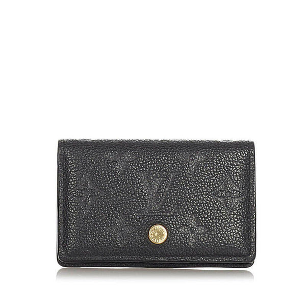 ルイ ヴィトン モノグラム アンプラント ミュルティカルト M67262 ノワール ブラック レザー カードケース レディース LOUIS VUITTON 【中古】