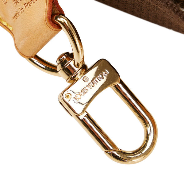 ルイ ヴィトン ブラウン　ゴールド ナイロン キャンバス レザー ショルダーストラップ レディース LOUIS VUITTON 【中古】