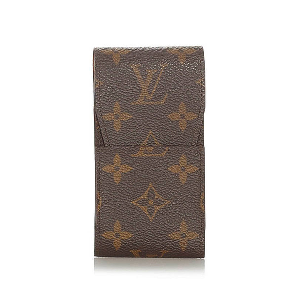 ルイ ヴィトン モノグラム エテュイ・シガレット M63024 ブラウン レザー PVC シガレットケース レディース LOUIS VUITTON 【中古】