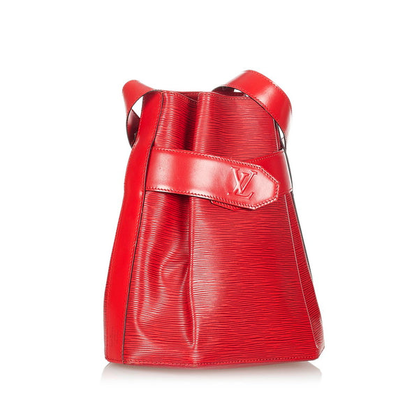 ルイ ヴィトン エピ サックデポール M80197 レッド レザー ショルダーバッグ ユニセックス LOUIS VUITTON 【中古】