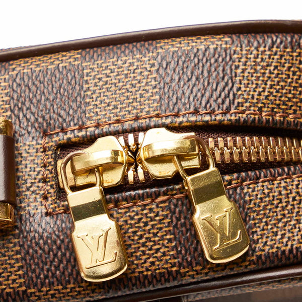 ルイ ヴィトン ダミエ イパネマ N51294 エベヌ レザー PVC 肩掛け ショルダーバッグ レディース LOUIS VUITTON 【中古】