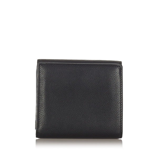 ルイ ヴィトン ポルトフォイユ ロックミー M64309 ブラック シルバー レザー 三つ折り財布 メンズ LOUIS VUITTON 【中古】