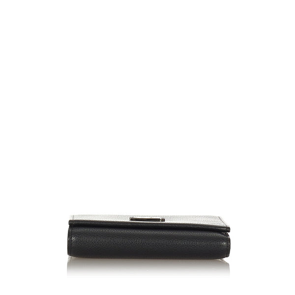 ルイ ヴィトン ポルトフォイユ ロックミー M64309 ブラック シルバー レザー 三つ折り財布 メンズ LOUIS VUITTON 【中古】