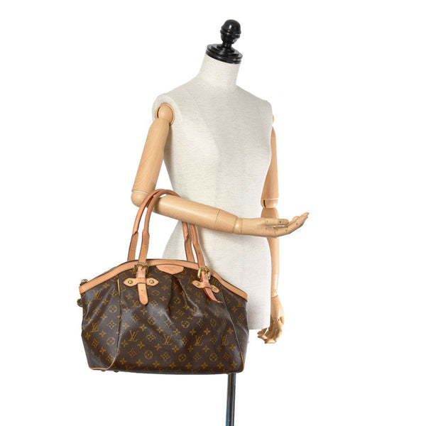 ルイ ヴィトン モノグラム ティヴォリGM M40144 ブラウン PVC レザー トートバッグ レディース LOUIS VUITTON 【中古】