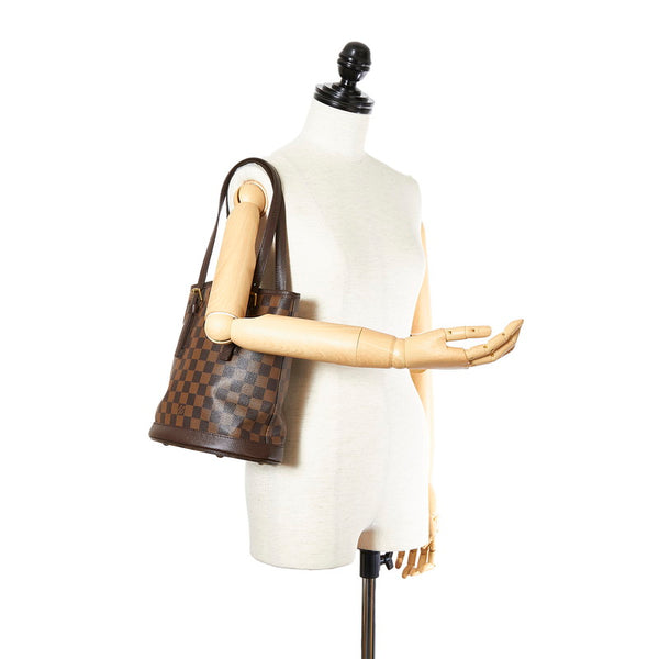 ルイ ヴィトン ダミエ マレ  N42240 ブラウン PVC レザー トートバッグ レディース LOUIS VUITTON 【中古】