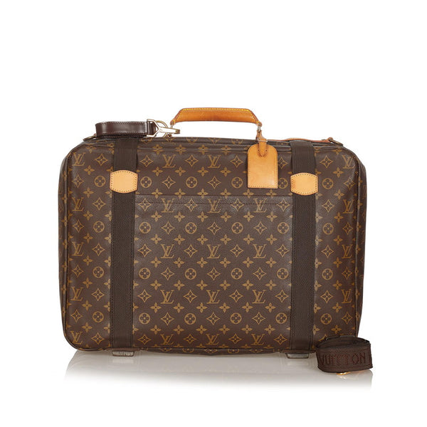 ルイ ヴィトン モノグラム サテライト53 M23356 ブラウン PVC レザー スーツケース メンズ LOUIS VUITTON 【中古】