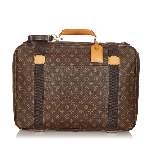 ルイ ヴィトン モノグラム サテライト53 M23356 ブラウン PVC レザー スーツケース メンズ LOUIS VUITTON 【中古】