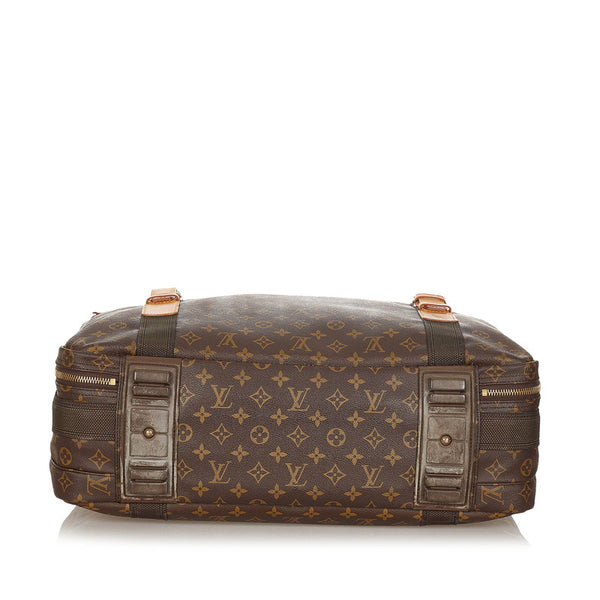 ルイ ヴィトン モノグラム サテライト53 M23356 ブラウン PVC レザー スーツケース メンズ LOUIS VUITTON 【中古】