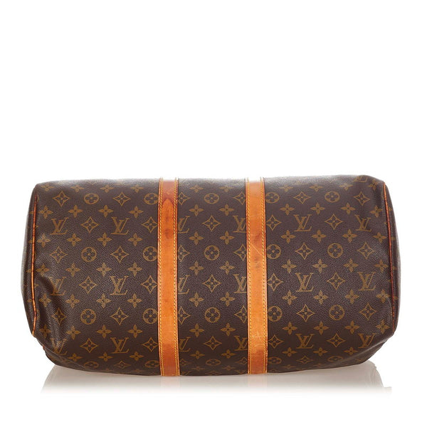 ルイ ヴィトン モノグラム キーポル45 M41428 ブラウン レザー PVC ボストンバッグ レディース LOUIS VUITTON 【中古】