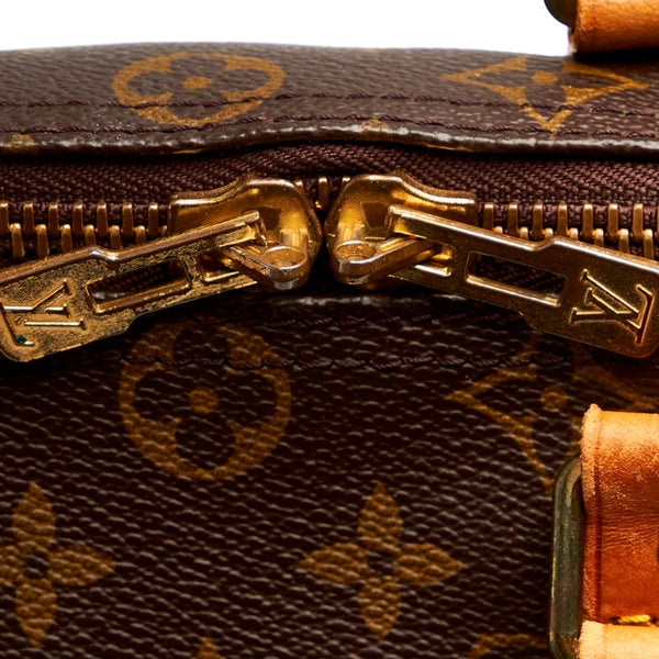 ルイ ヴィトン モノグラム キーポル45 M41428 ブラウン レザー PVC ボストンバッグ レディース LOUIS VUITTON 【中古】