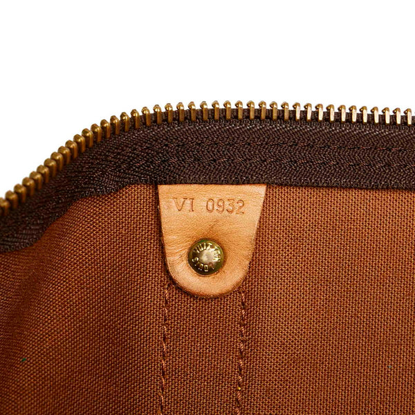 ルイ ヴィトン モノグラム キーポルバンドリエール50　 M41416  ブラウン PVC レザー ボストンバッグ レディース LOUIS VUITTON 【中古】