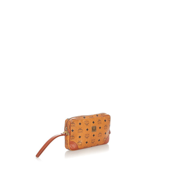 エム シー エム K5345 ブラウン PVC レザー セカンドバッグ メンズ MCM 【中古】