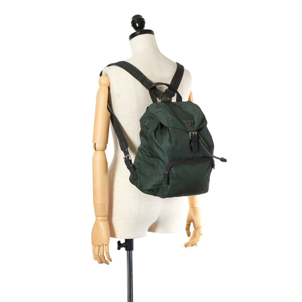 プラダ ポコノ グリーン ナイロン リュック バックパック レディース PRADA 【中古】