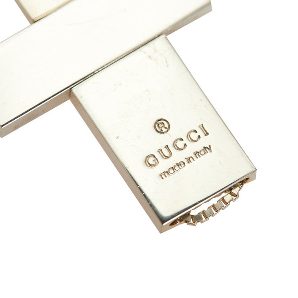 グッチ SV925 シルバー セパレートクロス ネックレス レディース GUCCI 【中古】