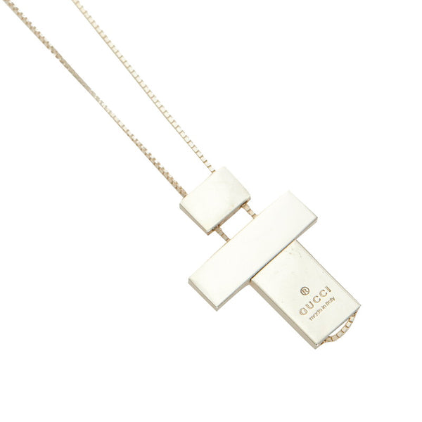 グッチ SV925 シルバー セパレートクロス ネックレス レディース GUCCI 【中古】