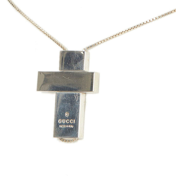 グッチ SV925 シルバー セパレートクロス ネックレス レディース GUCCI 【中古】