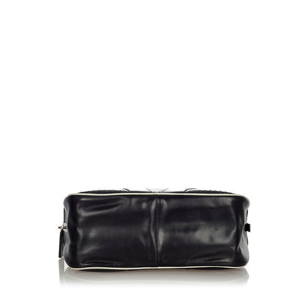 プラダ B11334 ブラック レザー ハンドバッグ ボーリングバッグ レディース PRADA 【中古】
