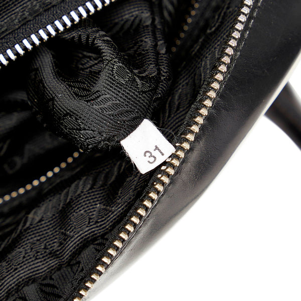 プラダ B11334 ブラック レザー ハンドバッグ ボーリングバッグ レディース PRADA 【中古】