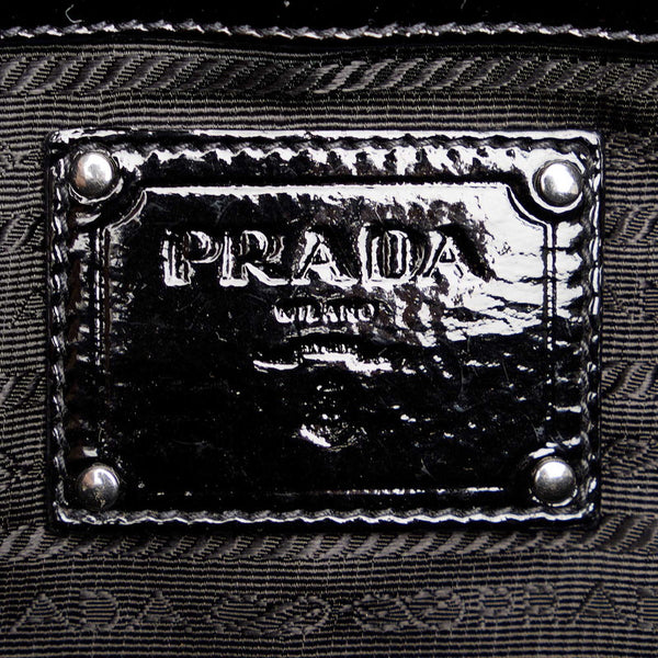 プラダ ブラック パテントレザー ハンドバッグ ショルダーバッグ 2WAY レディース PRADA 【中古】