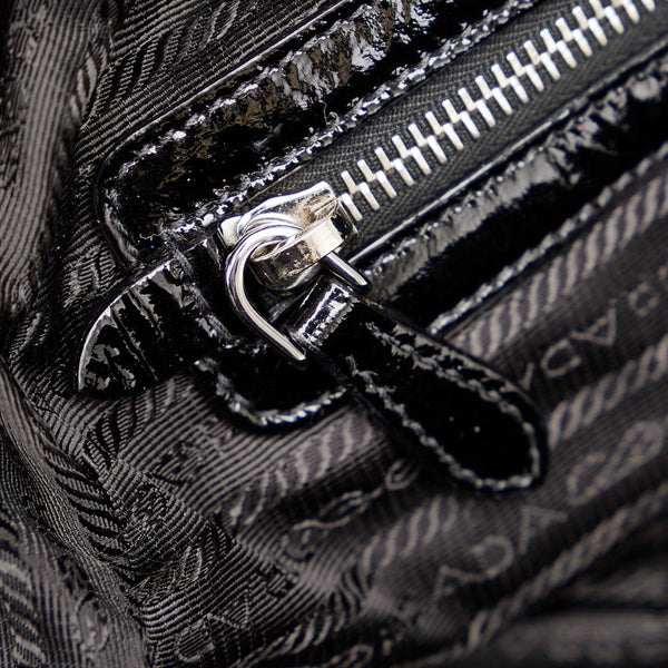 プラダ ブラック パテントレザー ハンドバッグ ショルダーバッグ 2WAY レディース PRADA 【中古】