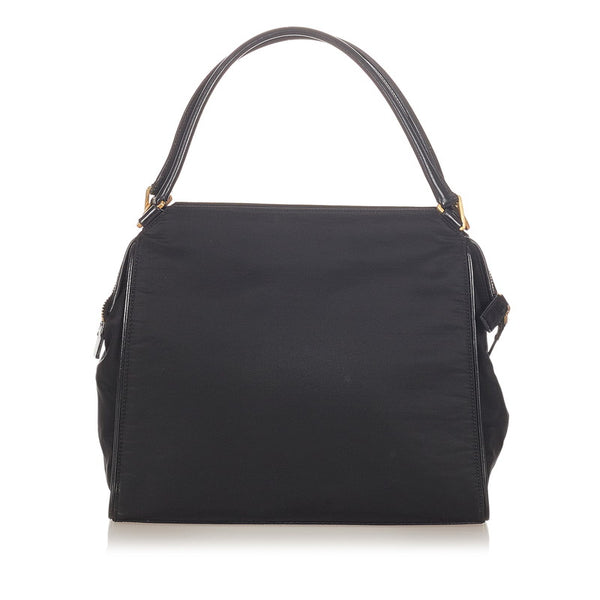 プラダ ポコノ ブラック ナイロン ハンドバッグ レディース PRADA 【中古】