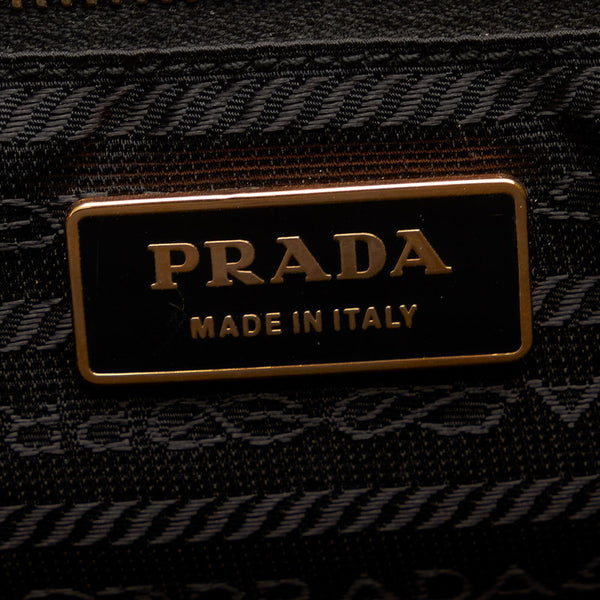プラダ ポコノ ブラック ナイロン ハンドバッグ レディース PRADA 【中古】