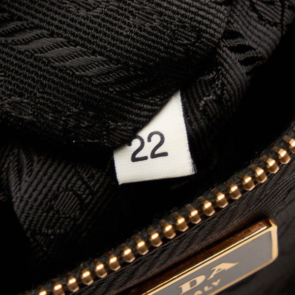 プラダ ポコノ ブラック ナイロン ハンドバッグ レディース PRADA 【中古】