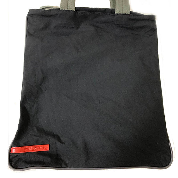 プラダ プラダスポーツ ブラック ナイロン ハンドバッグ トートバッグ レディース PRADA 【中古】